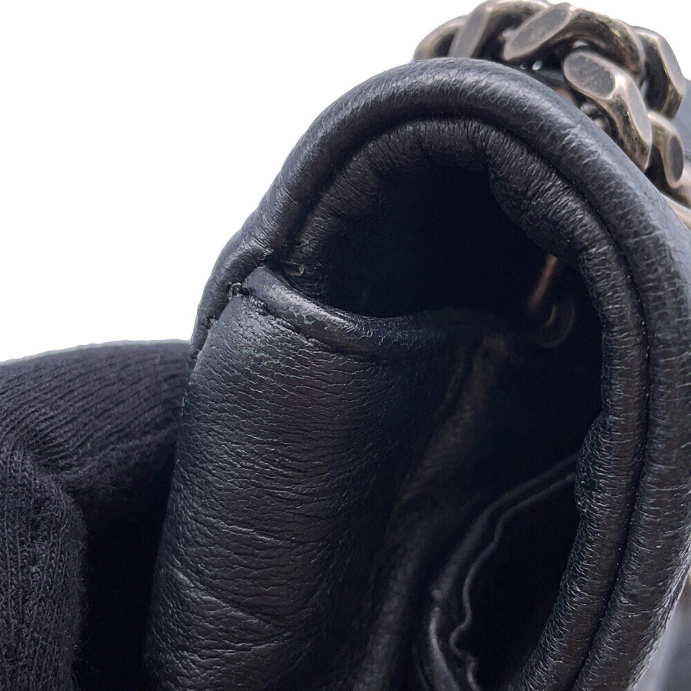Saint Laurent Paris Shoulder Bag West Hollywood Embossed Leather Black - Picture 7 of 12
